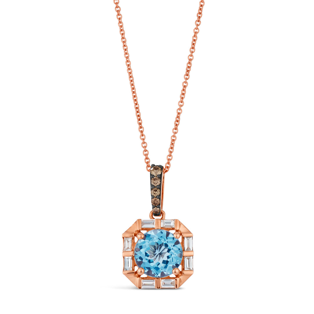 Strawberry Gold®Ocean Blue Topaz™PENDANT