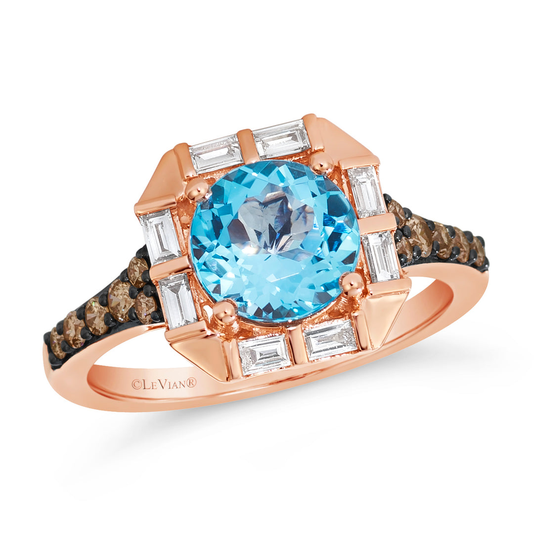 Strawberry Gold®Ocean Blue Topaz™RING