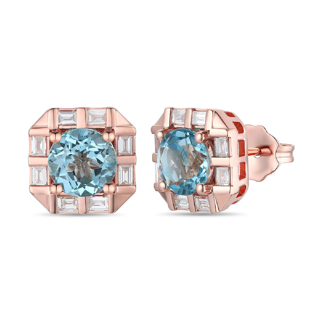 Strawberry Gold®Ocean Blue Topaz™EARRINGS