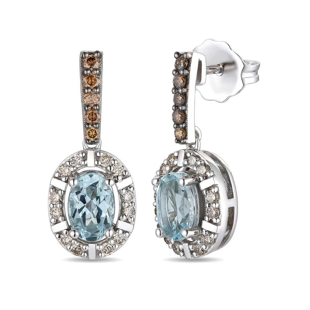 Vanilla Gold®Sea Blue Aquamarine®EARRINGS
