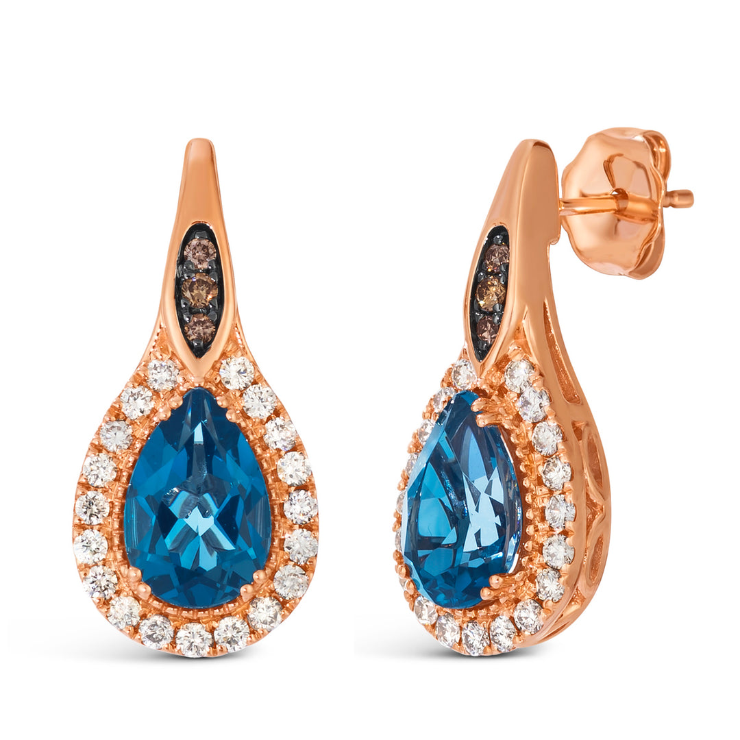 Strawberry Gold®Deep Sea Blue Topaz™EARRINGS