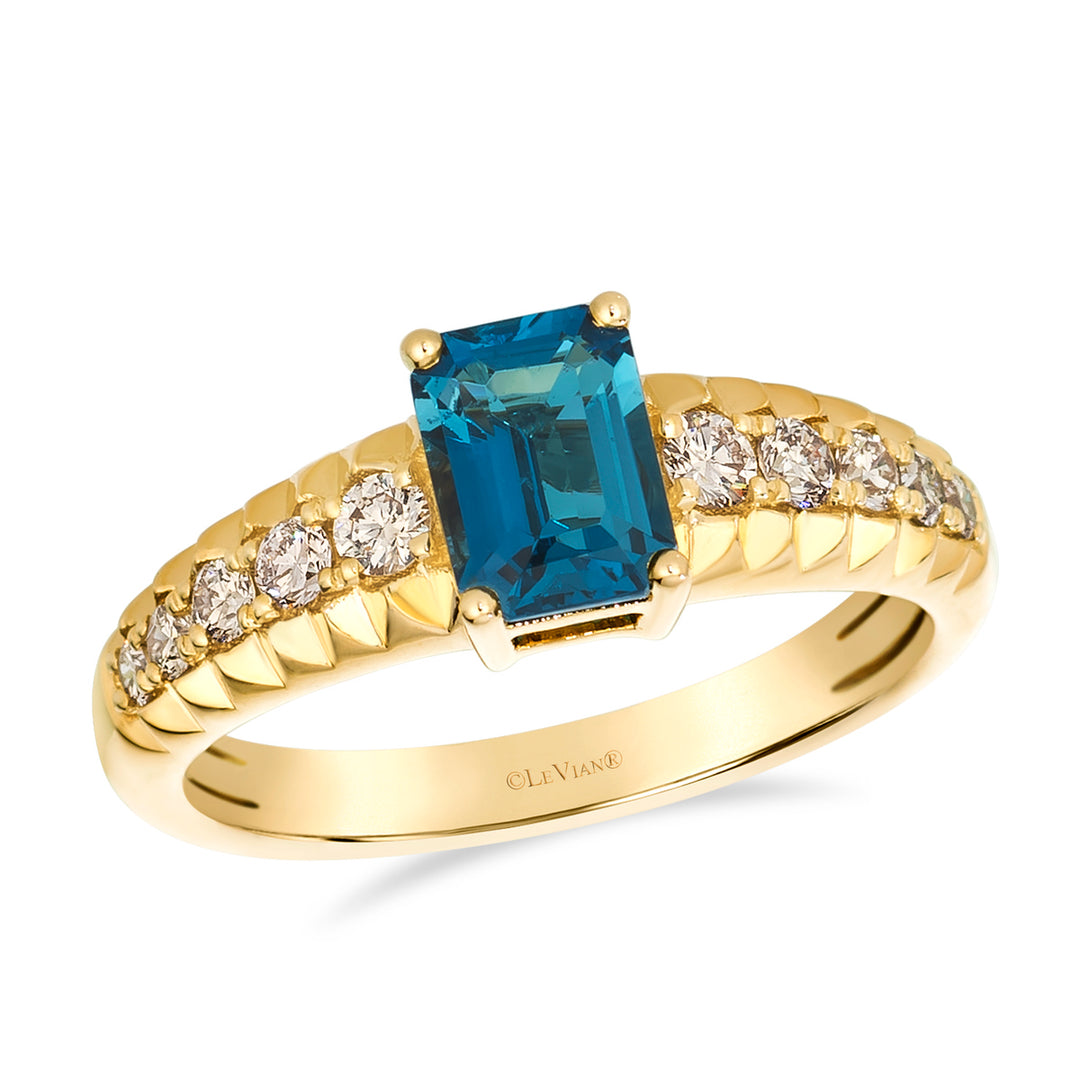 Honey Gold™Deep Sea Blue Topaz™RING
