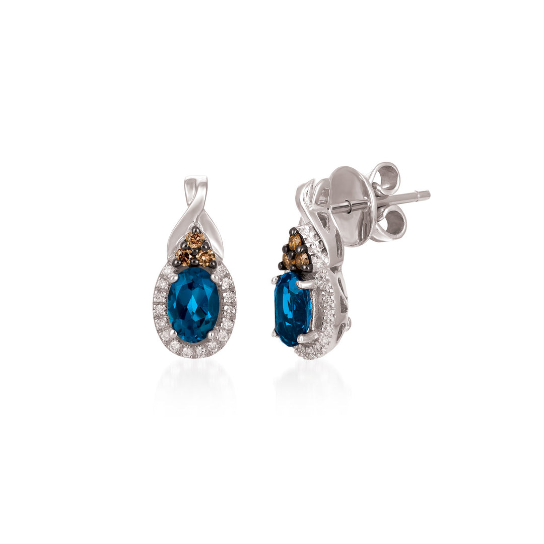 Vanilla Gold®Deep Sea Blue Topaz™EARRINGS